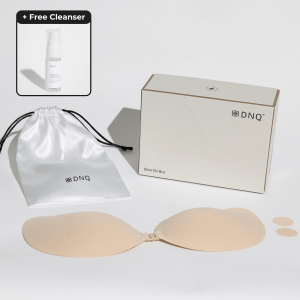 DNQ® Aria Breathable Stick-On Push-Up Bra | 3000 Air Holes Cool for Humid Days Front Clasp A-D