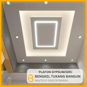 Plafon Gypsum GRC Minimalis Modern Mewah Estetik