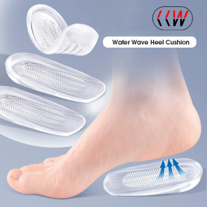 CCW 2Pcs Soft Silicone Gel Insoles for Heel Spurs Pain Relief Foot Cushion Foot Massager Care Heel Cups Shoe Pads Increase Care Tool