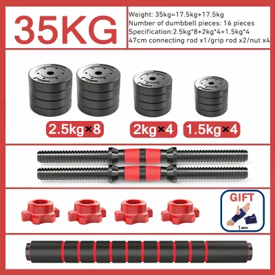 Olyhealth 8 In 1 Dumbbell Set Adjustable 10~50Kg Dumbell Set Exercise Gym Equipment Workout (Free Gloves)