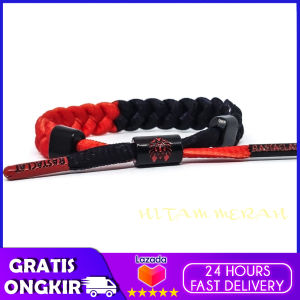 COD RASTACLAT GELANG BRACELET PRIA - GELANG SPORT HITAM MERAH