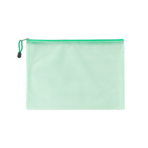 Zipper Mesh Bag A4 Wholesale Grid Transparent File Bag for Students Waterproof PVC Zipper Bag Office School Supplies