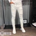 Quần jean nam trắng rách nhiều cao cấp hai màu trắng đen vải dày đẹp như hình. 