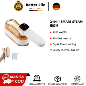 💥Better Life🔥 Mini Steam Iron 1300W 180Ml Foldable Handheld Travel Steam Iron Smart Touch Panel Ceramic Nonstick Soleplate 20s Fast Heat Up Portable Steamer Iron For Home And Travel