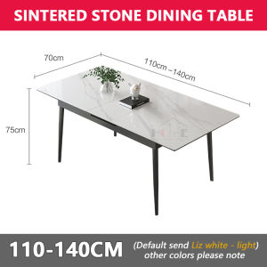 Sintered stone Dining Table Chairs Extendable Dining Table Set Modern Simple Scratch Resistant 1.1m-1.4m 1.2-1.5m 1.5-1.8m