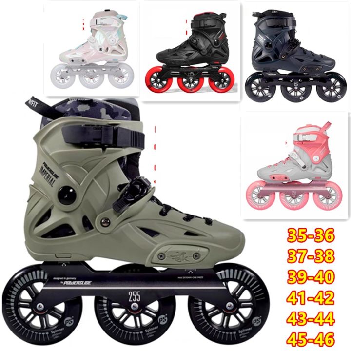 3 Wheel Inline Skates For Adults - 110mm Wheel Speed Skates With ABEC-9 Bearings For Men & Women