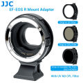 JJC EF-EOS R Mount Adapter with UV ND CPL Filters for Canon EOS EF/EF-S Lens to R Mount Camera Compatible with R100 R50 R10 R8 R7 R6 R6 Mark II R5 R5C R3 RP R. 