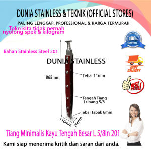 Tiang Minimalis Kayu Tengah Besar Lubang 5per8in 201
