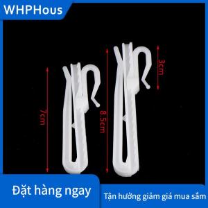 WHPHous 10 cái rèm treo móc vòng cửa sổ Trắng nhựa rèm móc cho văn phòng Nhà Phụ kiện Rèm 7cm 8.5cm