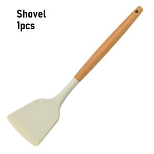 LIAOYING 3Pcs/set Cookware Silicone Spoon Shovel Non-Stick Heat Resistant Cooking Turner Spatula Durable Colander Kitchen Utensils