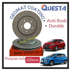 QUESTA FRONT BRAKE DISC ROTOR PERODUA MYVI M800 D20N 2018-2023 250MM 2PCS