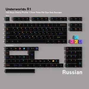 Underground World Pbt Keycaps Cherry Profile Korean Russian German Spanish Arabic French Big Set Key Caps For Mx Switches