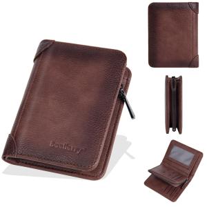 BAELLERRY DR113 Dompet Pria Lipat RFID Protect Bahan Kulit PU Leather Premium BAEOS