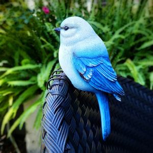IPIE2 Resin Bird Ornament Cute Simulation Miniatures Sculpture Garden Decor Decorative Animal Statue Flower Pot