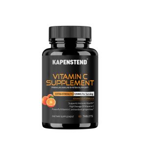 KAPENSTEND Suplemen Vitamin C- Vitamin C 250mg Dukungan Imun Ekstra Kuat Rasa Jeruk Alami - 60 Kapsul Lunak
