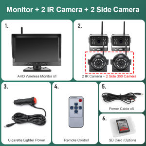 GreenYi Wireless 10 Inch DVR Monitor AHD High Definition Night Vision Reverse Backup Recorder Wifi Camera 1080 For Bus Car Truck
