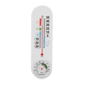 YANGS Indoor Outdoor Greenhouse Planting Temperature Gauge Thermometer Hygrometer Humidity Meter Sensor Wall Thermomete Hygrometer Gauge Temperature Humidity Gauge Temperature Humidity Meter Hanging Thermometer Breeding Thermometer