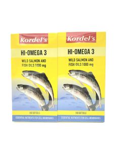 Kordel’s Hi-Omega 3 Wild Salmon & Fish Oils 180s x 2 [Twin Pack]