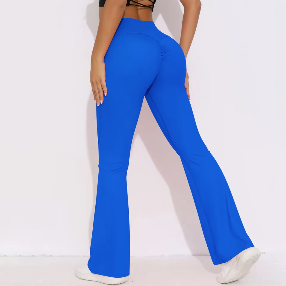 Nessaj Sports Flare Pants Loose Wide Leg Pants High Waist Hip Lift