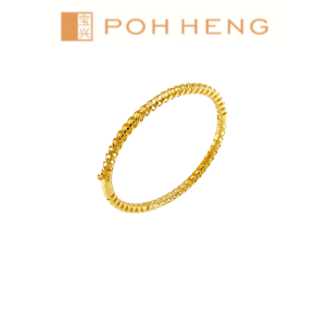 Poh Heng Jewellery 22K Bangle in Yellow White Gold [Price By Weight]