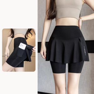 [Đi cắm trại] Váy thể thao Lụa băng Quần có túi tập yoga nhanh khô chạy tập thể dục chống đèn dành cho người đi bộ cho nữ