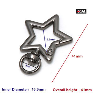 Năm Cánh Ngôi Sao Mùa Xuân Nhẫn Túi Mặt Dây Chuyền Khóa Trang Trí Treo Túi Dây Đeo Dây Xích Kết Nối Khóa Quần Áo Phụ Kiện Thắt Lưng Tai Mở Móc Khóa Đồ Chơi Búp Bê Quà Tặng Móc Khóa