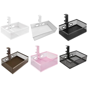 360 độ xoay dưới bàn lưu trữ Organizer dung tích lớn ngăn kéo vật tư Văn phòng Chủ Giỏ dây kim loại