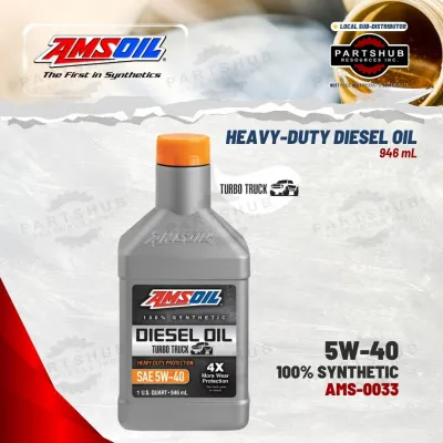 AMSOIL 5W-40 TURBO TRUCK 4X HEAVY-DUTY SYNTHETIC DIESEL OIL 946mL