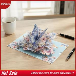 【COD】🔥🔥🔥 1pc 3D Butterfly Greeting Card Up Elegant Handmade Gift Idea for Christmas Mothers Day Valentines Day Anniversary