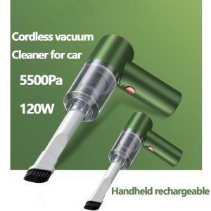120W 6000pa Portable Rechargeable Power Car Vacuum Cleaner LED Light Cordless Strong Suction Home Interior Cleaning Tool