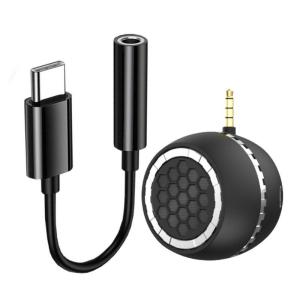 Mini Phone Speaker 3.5mm Plug Rechargeable Portable Sound Loudspeaker for Outdoor Car Travel Smartphone Tablet
