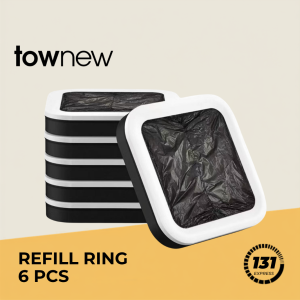 Townew Smart Trash Can T1S / Refill Ring - Auto Seal Self-Replacing Bags 15.5L Motion Sensor Dustbin Contactless Hygiene for Kitchen Home Office
