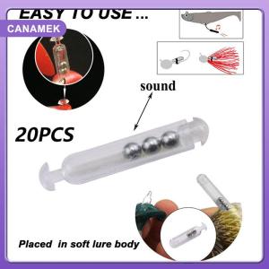 【CANAMEK】 20 cái kính đánh cá lục lạc Rattle chèn cho ống thu hút phụ kiện thép không gỉ lục lạc cá Phụ Kiện