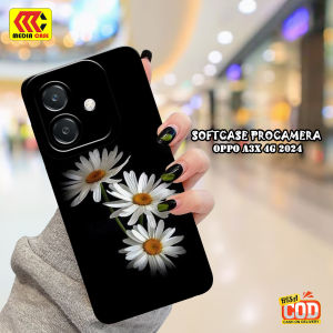 Case Hp OPPO A3X 4G 2024 Terbaru Motif Bunga Casing Silikon Softcase Skin TPU Pro Camera