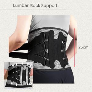 Guoftstars Back Support BeltBack Brace for Lower Back Pain Relief with Bionic Support SystemLumbar Support Belt for Women&Men with Lumbar Pad Soft Breathable 3D Knit Fabric for Herniated Disc Sciatica Scoliosis