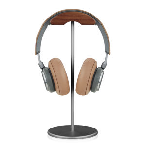 Headphone Stand Walnut Wood & Aluminum Headset Stand Nature Walnut Gaming Headset Holder with Solid Heavy Base for All Headphone Sizes (Local Stocks)
