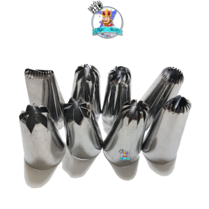 Set Cetakan Semprit Stainless Steel Motif Elegan 8PCS - Aksesoris Kue Premium