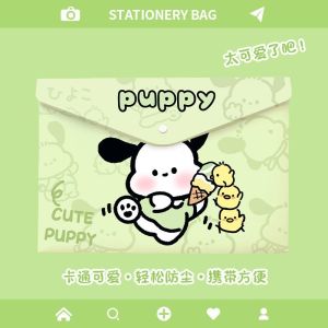 Anime Kuromi KT Cat Cartoon A4 Document Bag Thickened Snap Information Bag Cute Student Folder Tutorial Storage Bag