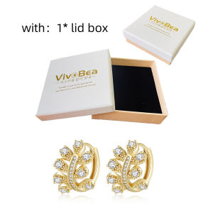 Viv Bea JEWELRY Titanium Rhinestone Hoop Earrings Womens Daily Fashion Accessories Birthday Valentines Day Gift Shine Shamelessly Holiday Gifts With Box