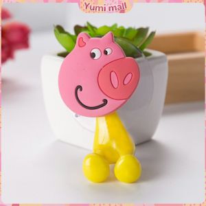 Yumi ที่แขวนแปรงสีฟัน สัตว์ตัวการ์ตูน ยึดผนังด้วยตัวดูด ที่ใส่แปรงสีฟัน ที่ใส่แปรงสีฟันลายการ์ตูน ที่ใส่แปรงสีฟันรูปสัตว์ ที่วางแปรงสีฟันแบบถ้วยดูด Toothbrush holder with suction cup