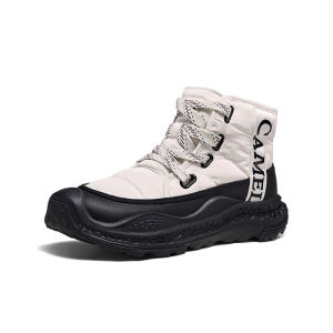 Cameljeans Mens Shoes Winter New Style Fleece-lined Thick Cotton Shoes Warm Thick-soled Snow Boots