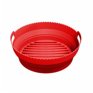 PAZNUL Foldable Silicone Air Fryer Liner Square Round Separate Air Fryer Baking Tray Reusable Heat Resistant Air Fryer Silicone Pot Kitchen Accessories