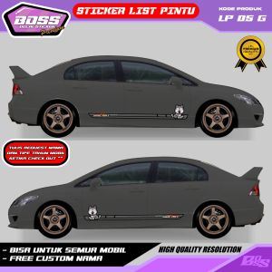 LP 05-STIKER MOBIL SIMPLE STRIP SEDAN SUV MPV HATCHBACK-STIKER STRIPING MOBIL VIOS CIVIC COROLLA