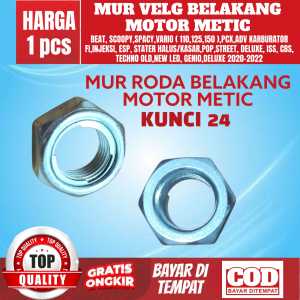 1 pcs MUR NUR BAUT RODA VELG AS BEKALANG METIC BEAT SCOOPY SPACY VARIO 110 125 150 PCX ADV KARBU KARBULATOR FI INJEKSI ESP STATER HALUS KASAR POP STREET DELUXE ISS CBS TECHNO OLD NEW LED GENIO DELUXE 2020 2021 2022 DLL