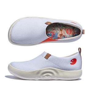UIN Toledo X Womens Slip Ons Canvas Lightweight Flats Sneakers Walking sneakers Comfortable Art Painted Travel Shoes