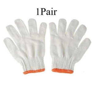 1 Pairs Rubber Gloves Cotton Working Gloves Good Quality Thick Cotton Gloves for Construction Working Gloves Heavy Duty Construction