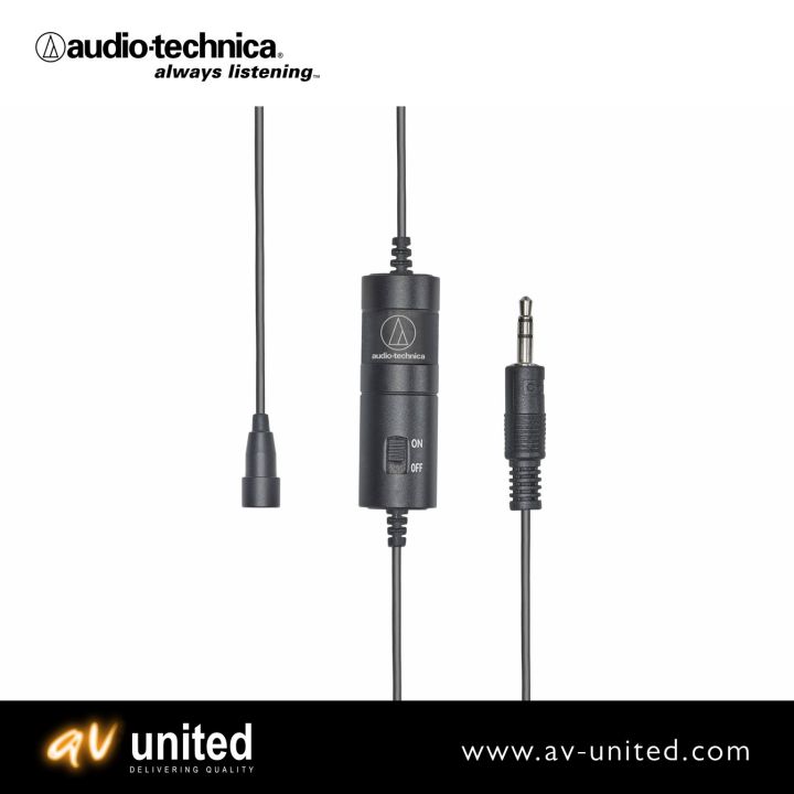 Audio Technica ATR3350xiS Omnidirectional Condenser Clip-on Microphone ...