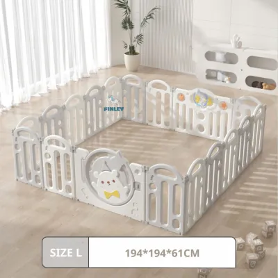 Quây cũi nhựa gấp gọn Gấu Boo Finley tặng thảm và bóng