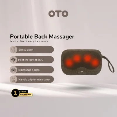 OTO Relaxation Clutch RC-188 Slim Multi-Massager Electric Massager Circular Kneading massage 4 Protruding 3D Roller Applicable for multiple body parts Home and car use Handle Grip for easy carry Plug-in