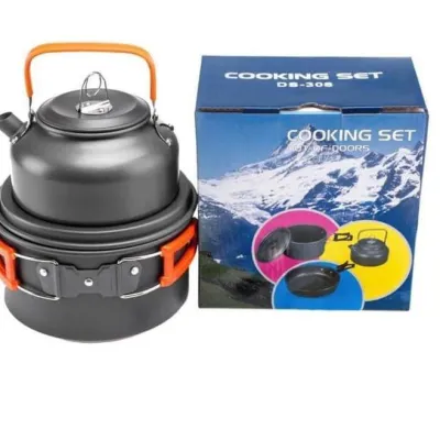 Cooking Set Ds 308 Plus Teko Portable - DS-308 Original Nesting Outdoor Camping Alat masak kemping